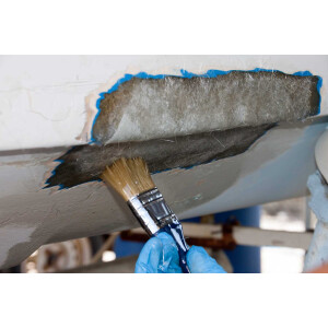 Epoxy resin Boat Repair 60kg resin epoxy Laminating resin Boat repair, boat building, automotive, aircraft construction, model making, mould making, car GRP prototyping 2K resin & hardener EP transparent, low odour UV stick.