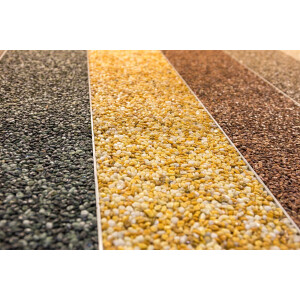 Stone carpet epoxy resin set for indoor and outdoor use (approx. 28 kg / 2–2.5 m²) | 16 colours | 25 kg 2–4 mm marble gravel + 3 L, 2K epoxy resin binder | For balconies, terraces, stairs, garages