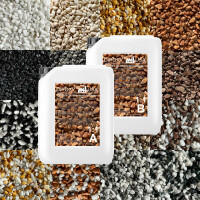 Stone carpet epoxy resin set for indoor and outdoor use (approx. 28 kg / 2–2.5 m²) | 16 colours | 25 kg 2–4 mm marble gravel + 3 L, 2K epoxy resin binder | For balconies, terraces, stairs, garages