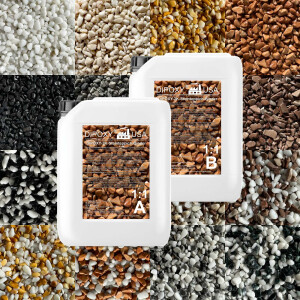 Stone carpet epoxy resin set for indoor and outdoor use...
