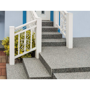 Stone carpet epoxy resin set for indoor and outdoor use (approx. 224 kg / 16-20 m²) | 16 colours | 200 kg 2-4 mm marble gravel + 24 L, 2K epoxy resin binder | For balconies, terraces, stairs, garages