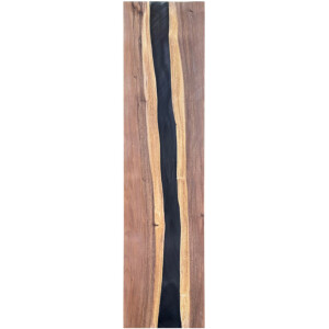 Epoxidharz Tischplatte River Table Schwarz Walnuss...