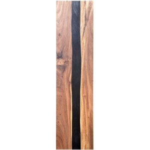 Epoxidharz Tischplatte River Table Schwarz Walnuss...