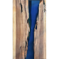 Epoxidharz Tischplatte River Table Blau  gallery