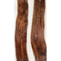 Epoxidharz Tischplatte River Table Wei&s gallery