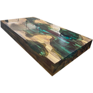 Epoxy resin table River Table Complete Set Walnut Solid Wood 1396-795-400mm