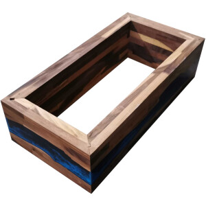 Epoxy resin table River Table Complete Set Walnut Solid Wood 1396-795-400mm