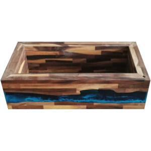 Epoxy resin table River Table Complete Set Walnut Solid Wood 1396-795-400mm