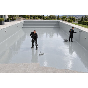 DIPOXY Pool Paint 2K epoxy pool coating 60kg epoxy resin + 3kg RAL 5015 colour - pools and concrete