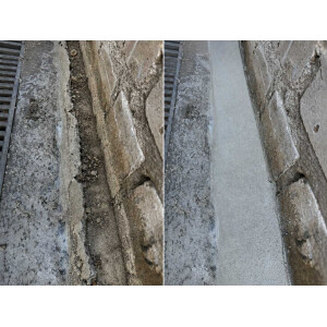 2K epoxy repair mortar for concrete, screed & floors with quartz - repair & patching 10 kg approx. RAL 7023 Concrete grey | DIPOXY