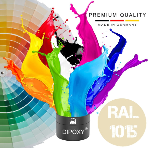 Dipoxy-PMI-RAL 1015 LIGHT IVORY Extremely highly concentrated base pigment colour paste Colourant for epoxy resin, polyester resin, polyurethane systems, concrete, varnishes, liquid paint, synthetic resin jewellery