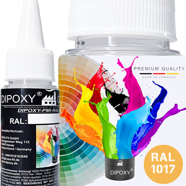 Dipoxy-PMI-RAL 1017 SAFFRON YELLOW Extremely highly concentrated base pigment colour paste Colourant for epoxy resin, polyester resin, polyurethane systems, concrete, lacquers, liquid paint, synthetic resin jewellery