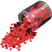 Dipoxy Coarse Glitter 6x6mm Red gallery