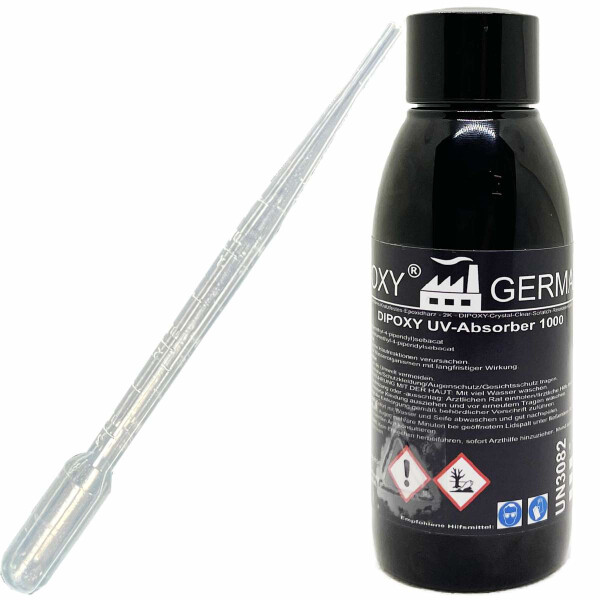 100 ml UV Absorber Anti Yellow Yellowing Blocker Epoxy Resin Epoxy Resin Epoxy + Pipette